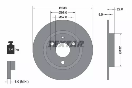 TEXTAR Brake Disc (92038500)