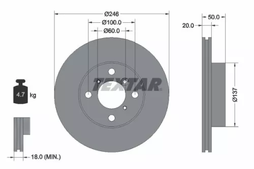 TEXTAR Brake Disc (92104500)