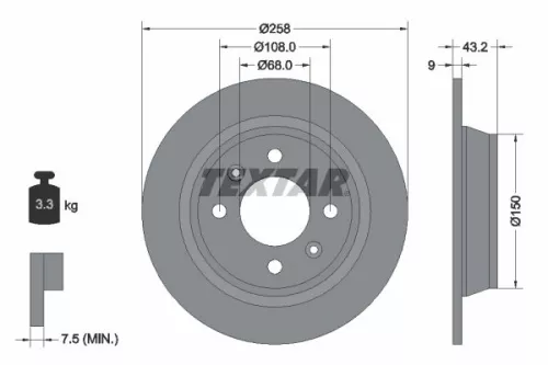 TEXTAR Brake Disc (92048500)