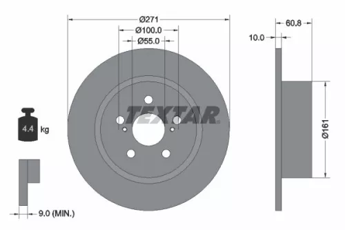 TEXTAR Brake Disc (92126503)
