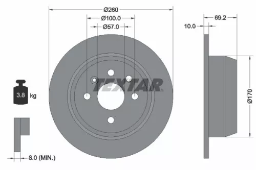 TEXTAR Brake Disc (92057000)