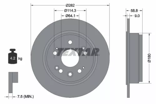 TEXTAR Brake Disc (92165703)