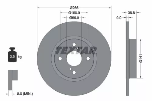 TEXTAR Brake Disc (92169203)