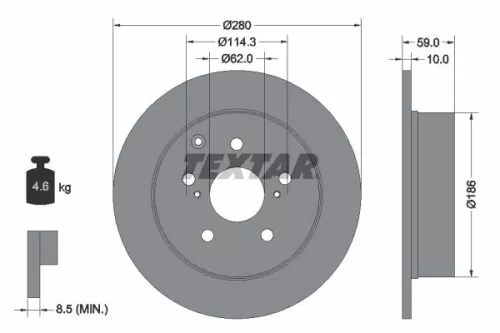 TEXTAR Brake Disc (92168103)