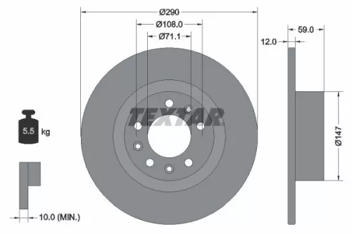 TEXTAR Brake Disc (92313603)