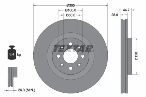 TEXTAR Brake Disc (92202203)