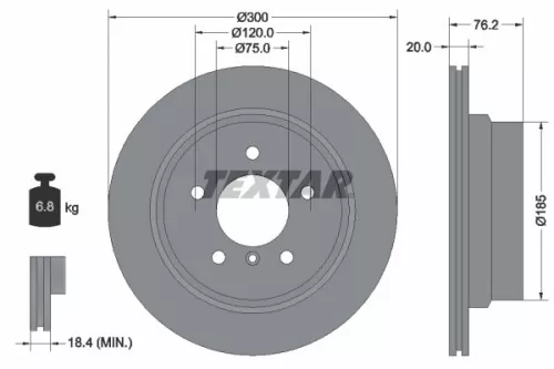 TEXTAR Brake Disc (92227103)