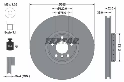 TEXTAR Brake Disc (92266425)
