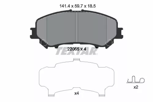 TEXTAR Brake Pad Set, disc brake (2206501)