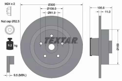 TEXTAR Brake Disc (92252903)