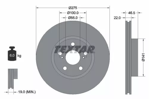 TEXTAR Brake Disc (92199300)
