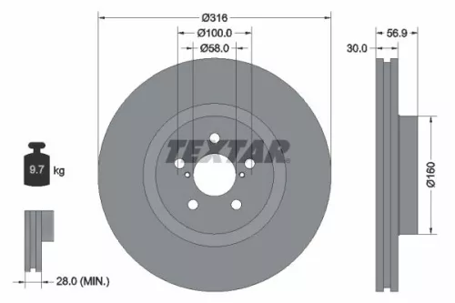 TEXTAR Brake Disc (92236503)
