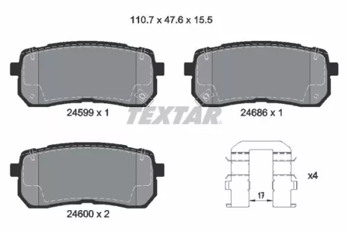 TEXTAR Brake Pad Set, disc brake (2459901)