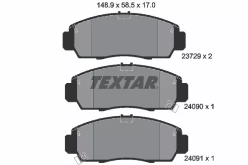 TEXTAR Brake Pad Set, disc brake (2372901)
