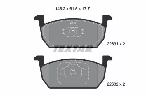 TEXTAR Brake Pad Set, disc brake (2263101)