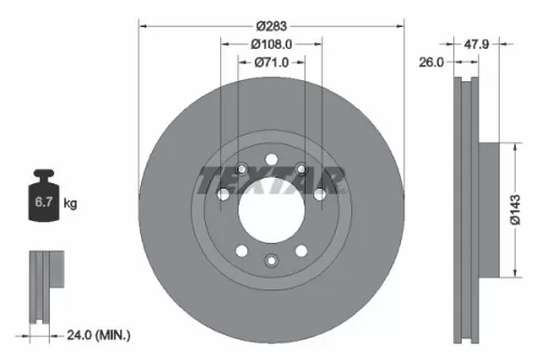 TEXTAR Brake Disc (92267903)