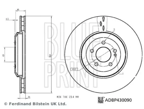 BLUE PRINT Brake Disc (ADBP430090)