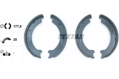 TEXTAR Brake Shoe Set, parking brake (91046000)