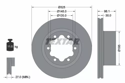 TEXTAR Brake Disc (92305803)