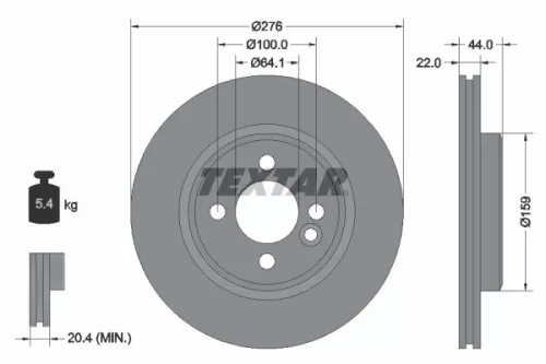 TEXTAR Brake Disc (92262403)