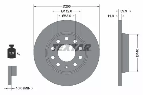 TEXTAR Brake Disc (92106303)