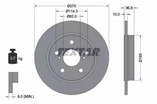TEXTAR Brake Disc (92164003)