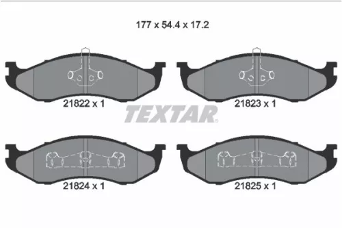 TEXTAR Brake Pad Set, disc brake (2182202)