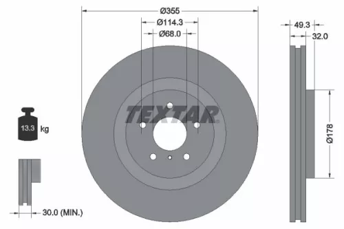 TEXTAR Brake Disc (92199105)