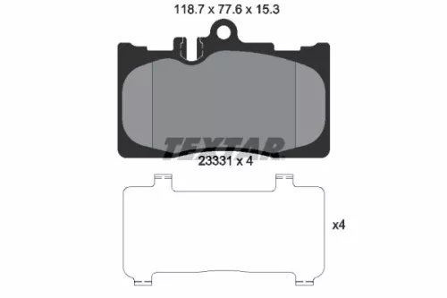 TEXTAR Brake Pad Set, disc brake (2333102)