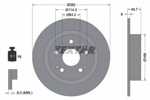 TEXTAR Brake Disc (92204300)