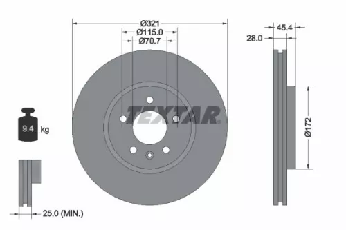 TEXTAR Brake Disc (92305505)