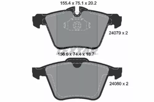 TEXTAR Brake Pad Set, disc brake (2407903)
