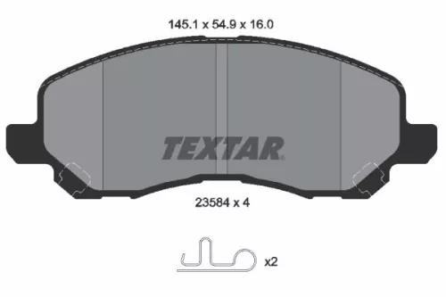 TEXTAR Brake Pad Set, disc brake (2358401)