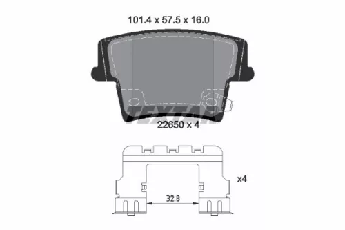 TEXTAR Brake Pad Set, disc brake (2265001)