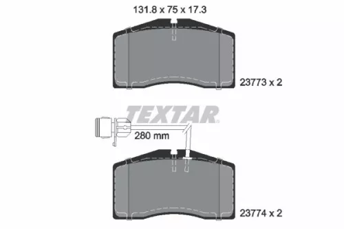 TEXTAR Brake Pad Set, disc brake (2377301)