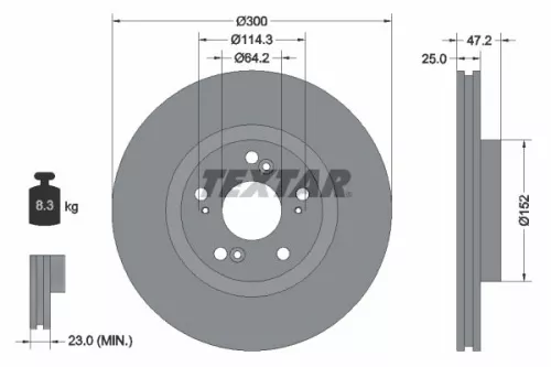 TEXTAR Brake Disc (92140903)