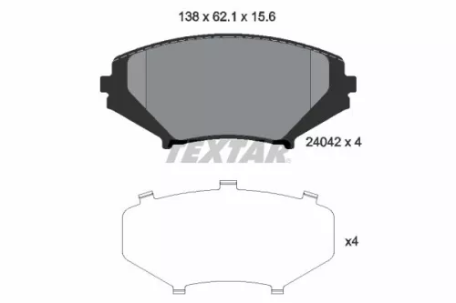 TEXTAR Brake Pad Set, disc brake (2404201)