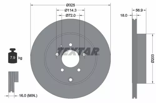TEXTAR Brake Disc (92223603)