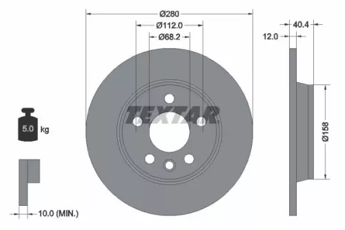 TEXTAR Brake Disc (92083903)
