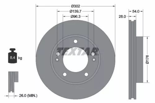 TEXTAR Brake Disc (92147303)