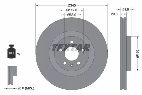TEXTAR Brake Disc (92160205)