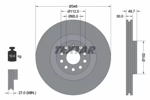 TEXTAR Brake Disc (92120603)