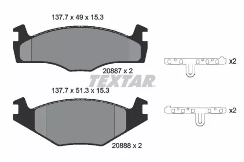 TEXTAR Brake Pad Set, disc brake (2088707)
