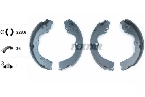 TEXTAR Brake Shoe Set (91045901)