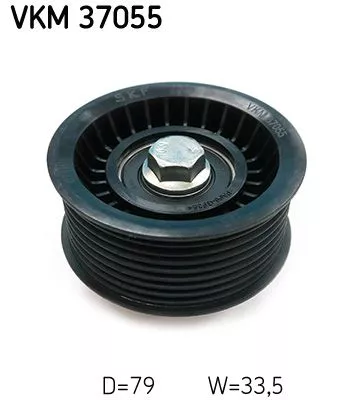 SKF Deflection/Guide Pulley, V-ribbed belt (VKM37055)