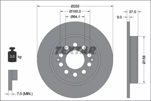 TEXTAR Brake Disc (92342703)