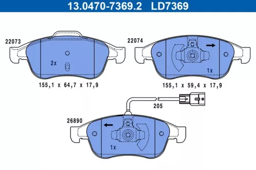 Brake Pad Set, disc brake