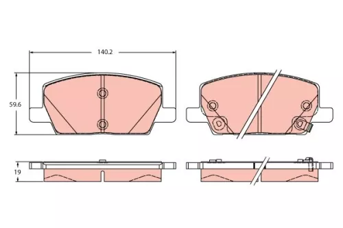 TRW Brake Pad Set, disc brake (GDB2407)