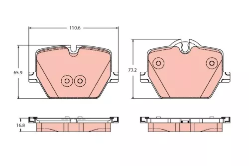 TRW Brake Pad Set, disc brake (GDB2419)