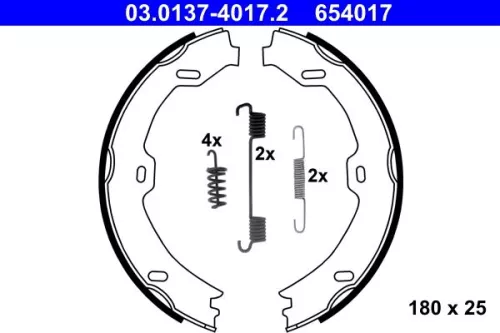 Brake Shoe Set, parking brake